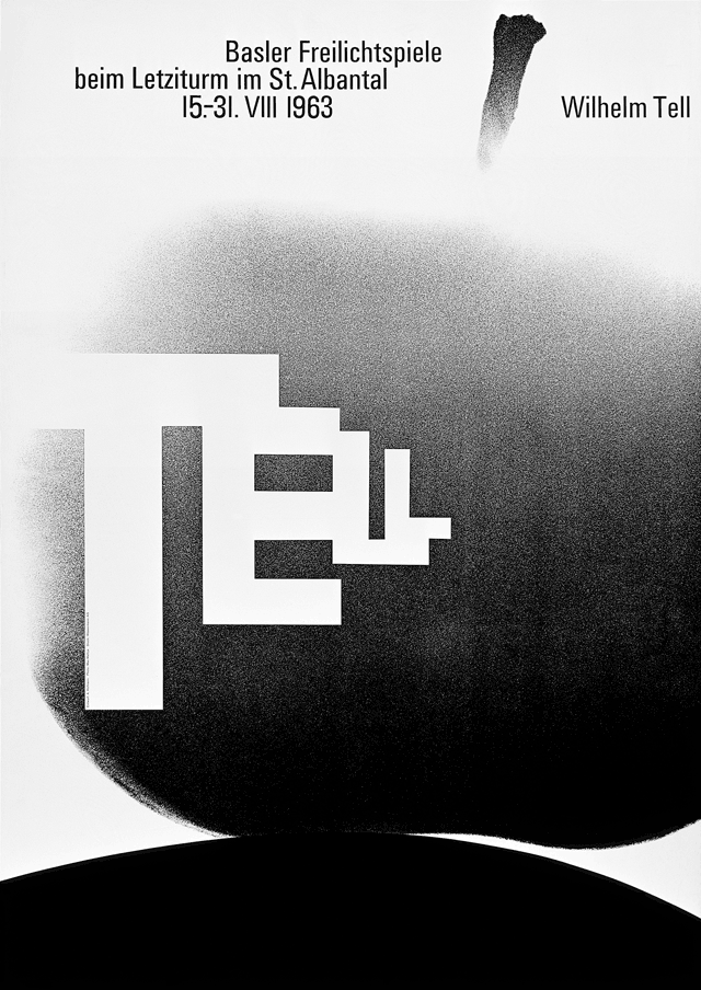 "Tell," poster, 1963. Designer: Armin Hofmann "Tell," poster, 1963. Designer: Armin Hofmann