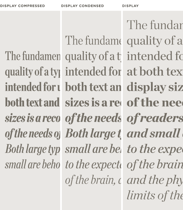 Chronicle Display digital typeface, 2002 Design firm: Hoefler & Frere-Jones Chronicle Display digital typeface, 2002 Design firm: Hoefler & Frere-Jones