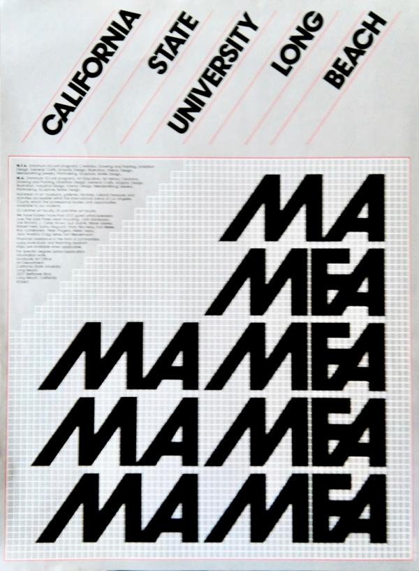 California State University, Long Beach MFA Poster, 1978 California State University, Long Beach MFA Poster, 1978