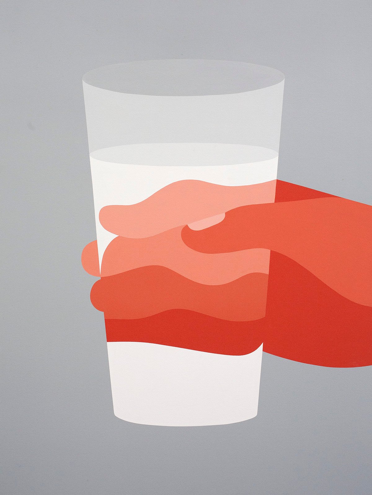 A Proposal For A Glass of Water (2012). Image courtesy Geoff McFetridge. A Proposal For A Glass of Water (2012). Image courtesy Geoff McFetridge.