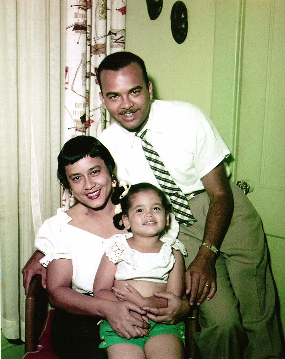 Cheryl with her parents in a photo taken by Ed Hubbard at his home in 1955. Cheryl with her parents in a photo taken by Ed Hubbard at his home in 1955.