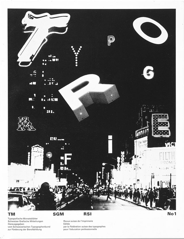 Cover for Swiss typographic magazine “TM,” 1971 Cover for Swiss typographic magazine “TM,” 1971