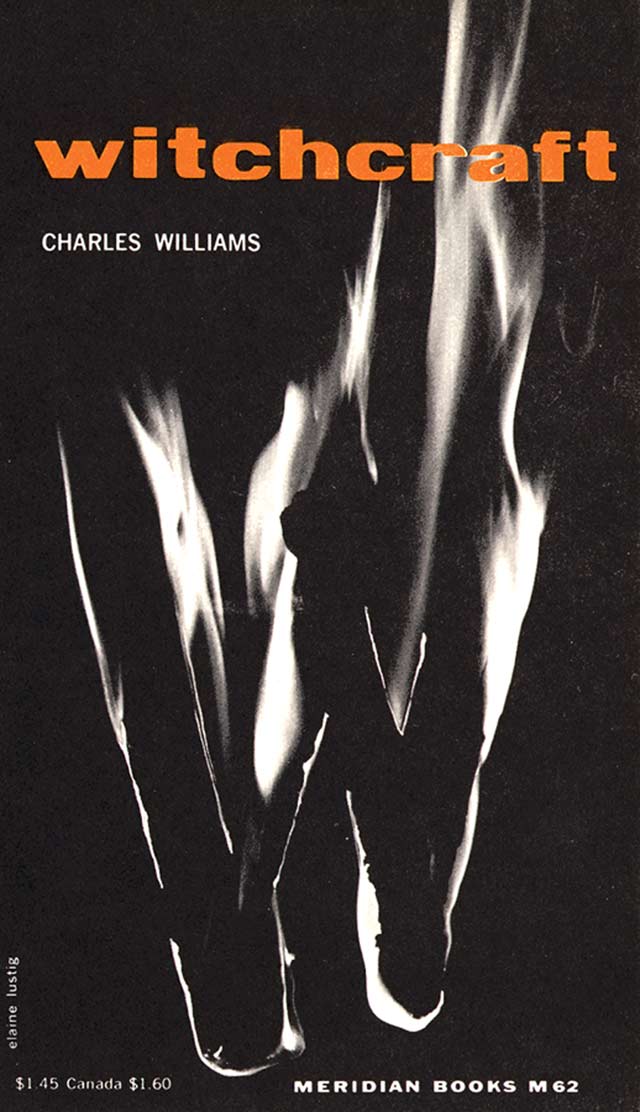 "Witchcraft," Meridian Books. Cover design by Elaine Lustig Cohen, 1958 "Witchcraft," Meridian Books. Cover design by Elaine Lustig Cohen, 1958