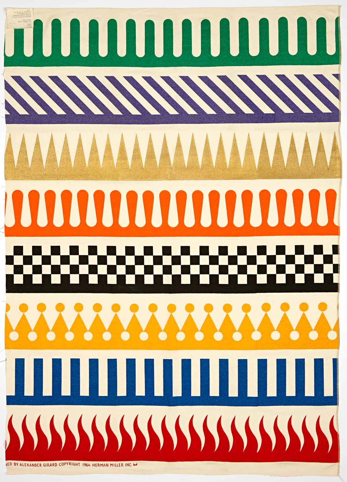 Girard’s Palio large-repeat upholstery pattern was designed in 1964 for Herman Miller Textile Division and is now available via Maharam. Courtesy: Herman Miller. Girard’s Palio large-repeat upholstery pattern was designed in 1964 for Herman Miller Textile Division and is now available via Maharam. Courtesy: Herman Miller.