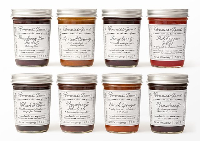 Bonnie’s Jams labels Bonnie’s Jams labels