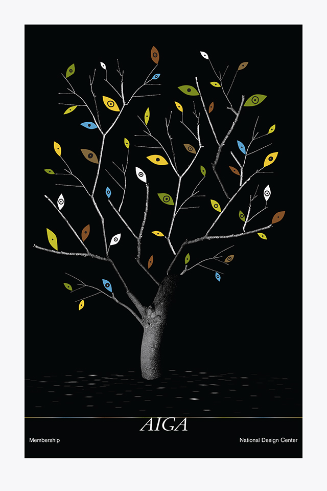 AIGA Membership Tree poster, 1999 Client: AIGA; Design firm: Michael Mabry Design; Creative director: Ric Grefé AIGA Membership Tree poster, 1999 Client: AIGA; Design firm: Michael Mabry Design; Creative director: Ric Grefé