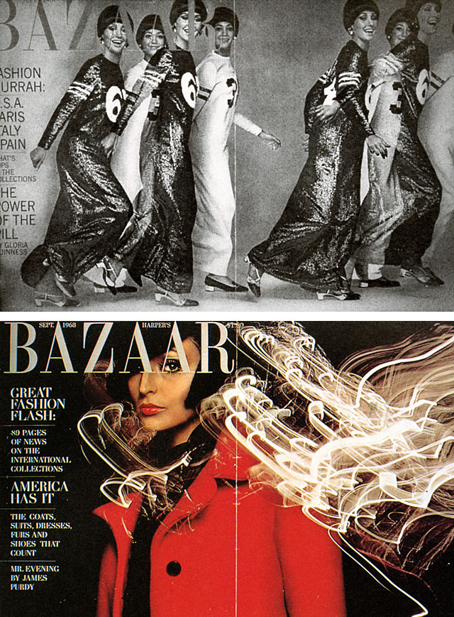 (top) Cover of Bazaar, September 1967. (top) Cover of Bazaar, September 1967.