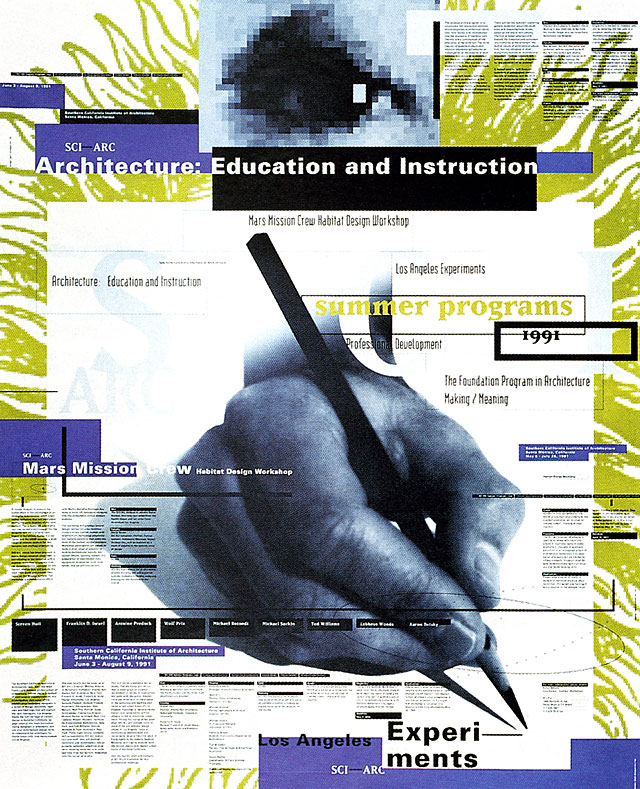 Summer programs poster for Southern California Institute of Architecture, 1991 Summer programs poster for Southern California Institute of Architecture, 1991