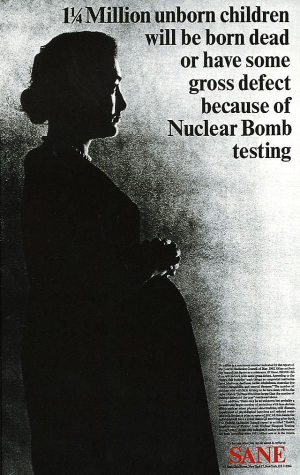 Controversial anti-nuclear poster created for the organization SANE, 1963 Controversial anti-nuclear poster created for the organization SANE, 1963