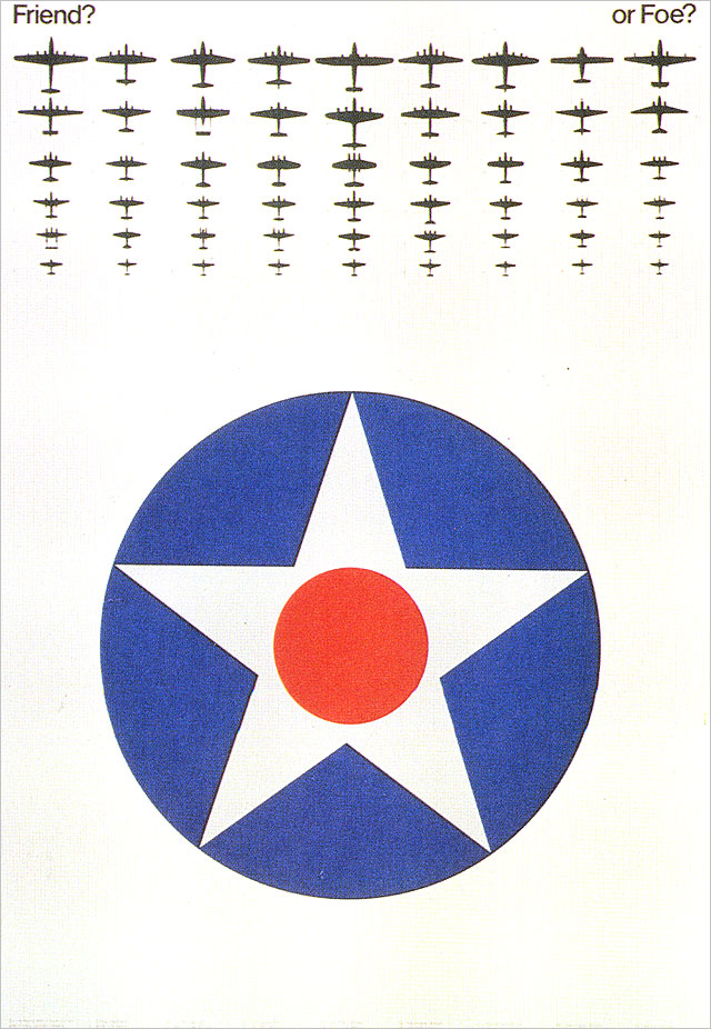 Friend or Foe poster for the National Air and Space Museum, 1976 Friend or Foe poster for the National Air and Space Museum, 1976