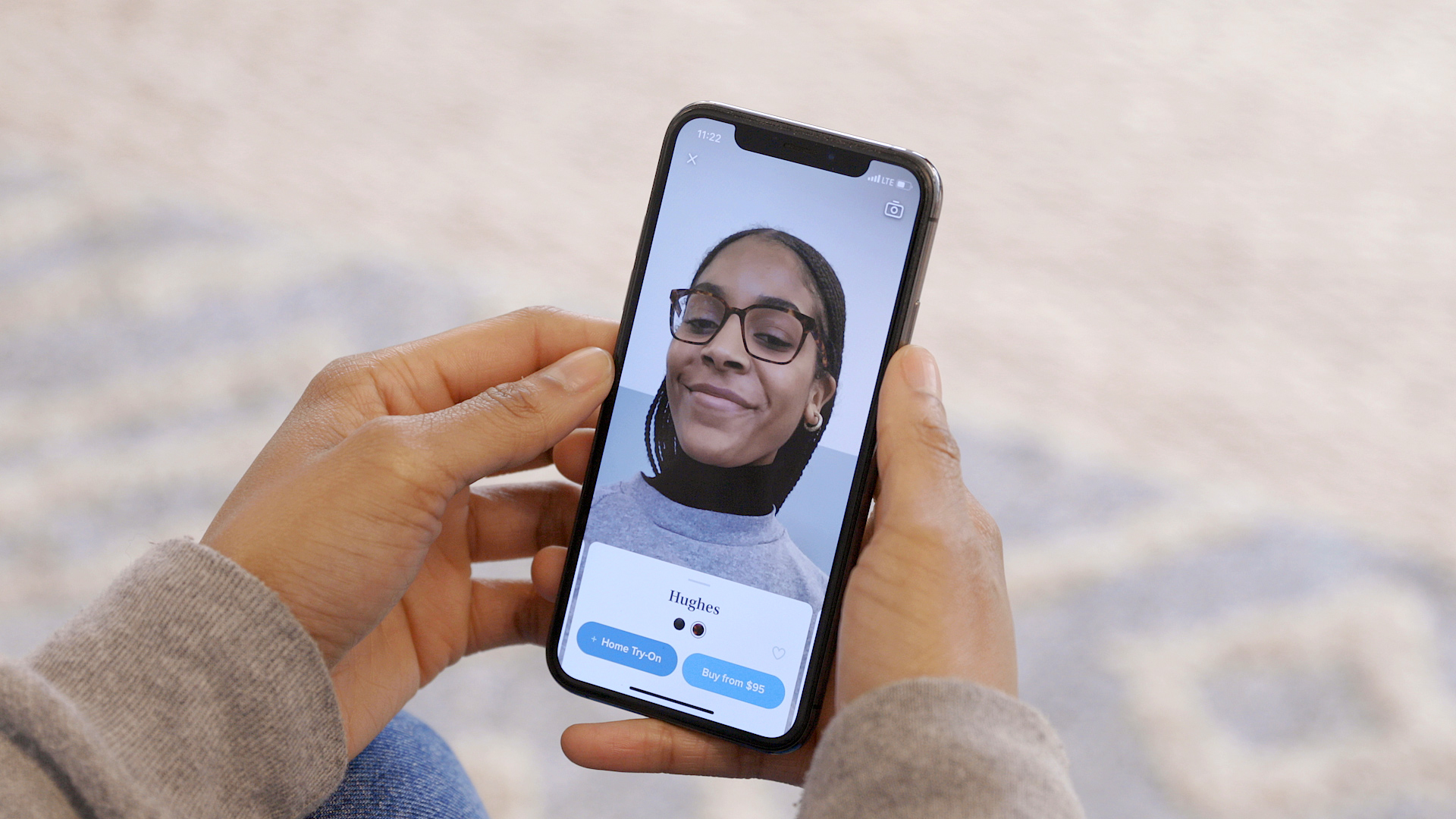 Warby Parker's Virtual Try-On tool. © Warby Parker Warby Parker's Virtual Try-On tool. © Warby Parker