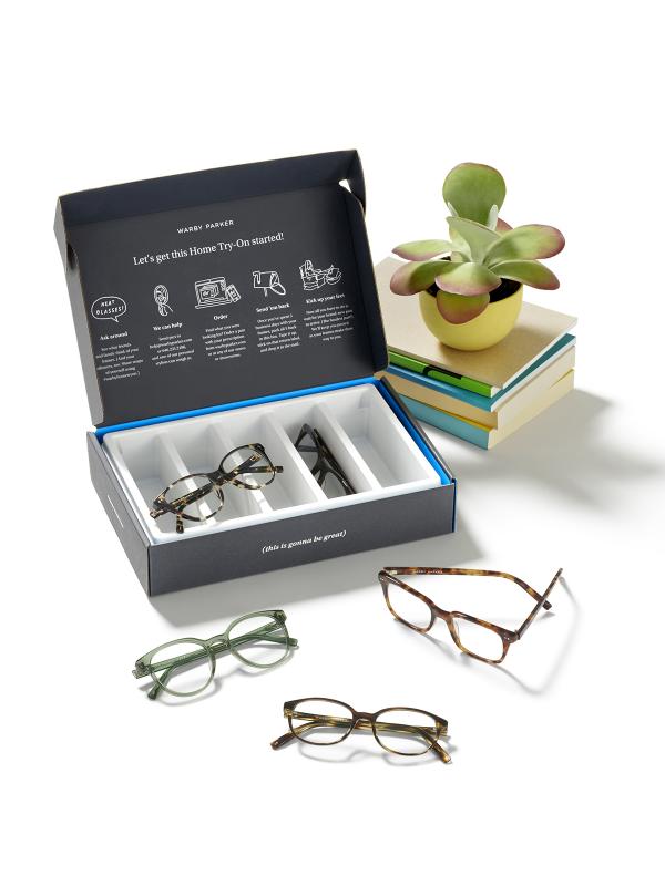 Warby Parker's Home Try-On program © Warby Parker Warby Parker's Home Try-On program © Warby Parker